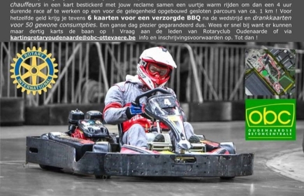 Karting wedstrijd ten voordele van de sociale werken van Rotary Club Oudenaarde